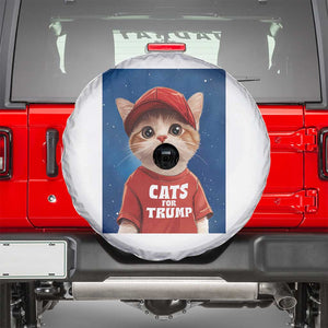 Trump Cat Spare Tire Cover Cute Cats For Trump American President TS09 White Print Your Wear