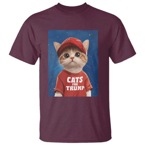 Trump Cat T Shirt Cute Cats For Trump American President TS09 Maroon Print Your Wear