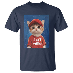 Trump Cat T Shirt Cute Cats For Trump American President TS09 Navy Print Your Wear