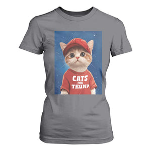 Trump Cat T Shirt For Women Cute Cats For Trump American President TS09 Charcoal Print Your Wear