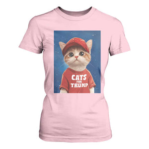 Trump Cat T Shirt For Women Cute Cats For Trump American President TS09 Light Pink Print Your Wear