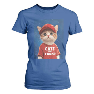 Trump Cat T Shirt For Women Cute Cats For Trump American President TS09 Royal Blue Print Your Wear