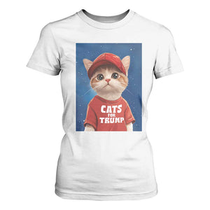 Trump Cat T Shirt For Women Cute Cats For Trump American President TS09 White Print Your Wear