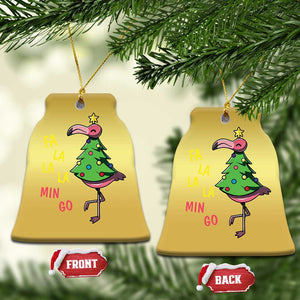 Fa La La Mingo Flamingo Hawaiian Christmas Tree Christmas Ornament TS09 Bell Flake Gold Print Your Wear