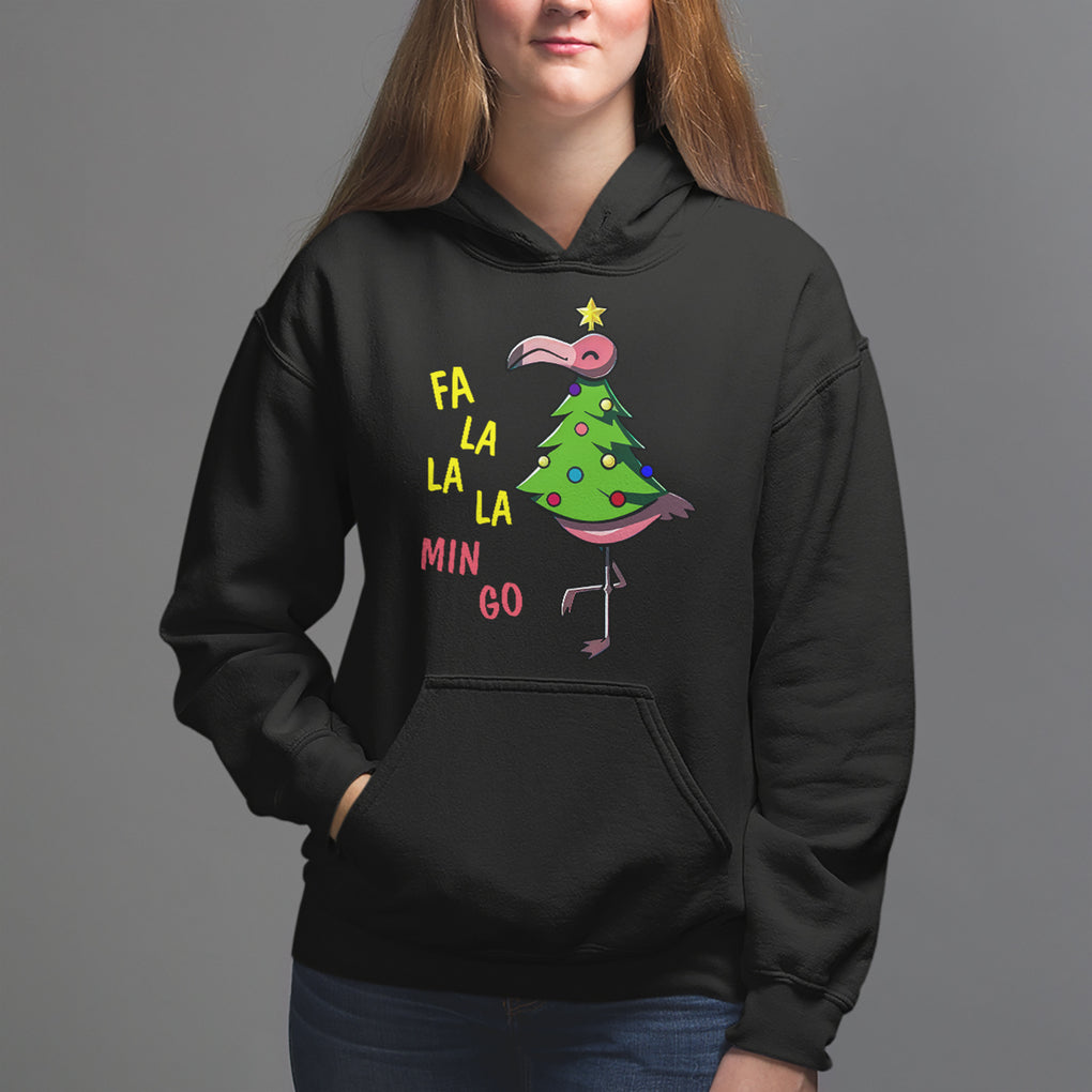 Fa La La Mingo Flamingo Hawaiian Christmas Tree Hoodie TS09 Sand Printyourwear