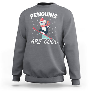 Penguins Are Cool With Snowboard Winter Xmas Sweatshirt TS09 Printyourwear