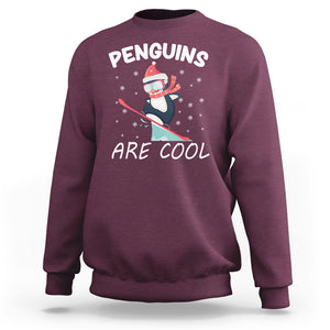 Penguins Are Cool With Snowboard Winter Xmas Sweatshirt TS09 Printyourwear