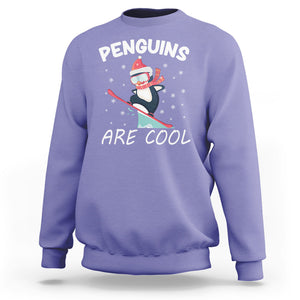 Penguins Are Cool With Snowboard Winter Xmas Sweatshirt TS09 Printyourwear