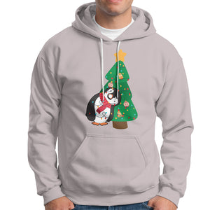 Funny Penguin With Christmas Tree Tangled Xmas Light Hoodie TS09 Printyourwear