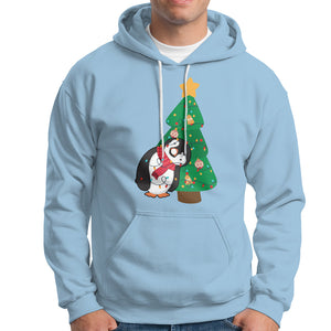 Funny Penguin With Christmas Tree Tangled Xmas Light Hoodie TS09 Printyourwear