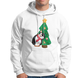 Funny Penguin With Christmas Tree Tangled Xmas Light Hoodie TS09 Printyourwear