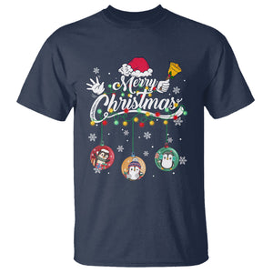 Mini Penguin With Xmas Light Ornaments Balls Merry Christmas T Shirt TS09 Printyourwear