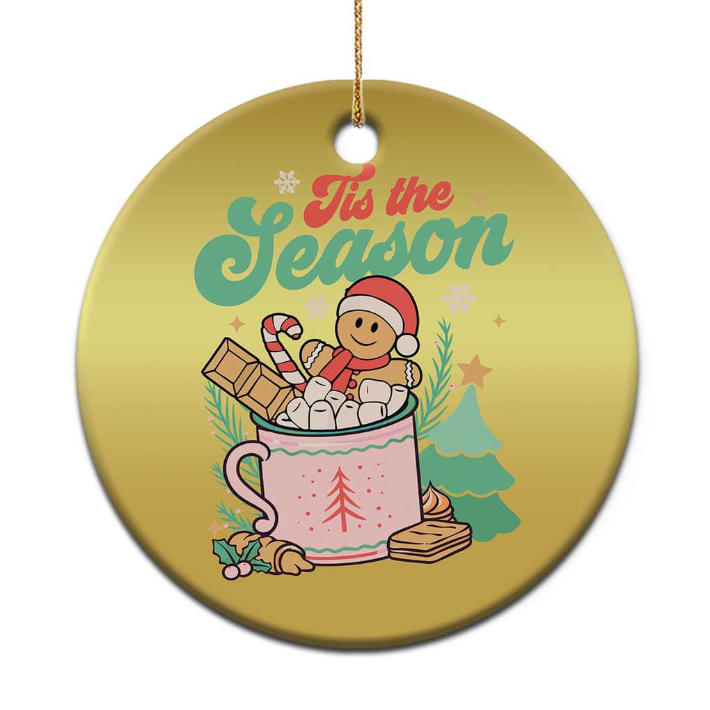 Tis The Season Xmas Christmas Ornament Groovy Retro Gingerbread Hot Cocoa TS09 Print Your Wear