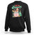 Tis The Season Groovy Retro Christmas Gingerbread Hot Cocoa Sweatshirt TS09 Dark Heather Printyourwear