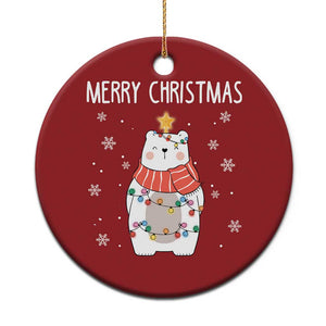 Merry Christmas Cute Polar Bear Christmas Ornament TS09 Print Your Wear