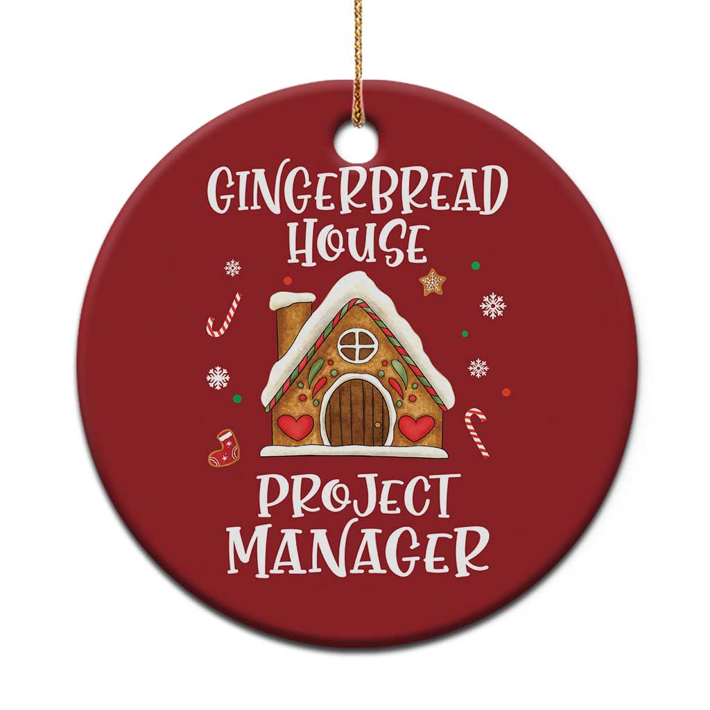 Xmas Baking Christmas Ornament Gingerbread House Project manager Decorating TS09 Print Your Wear