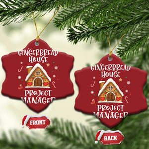 Xmas Baking Christmas Ornament Gingerbread House Project manager Decorating TS09 Snow Flake Red Print Your Wear