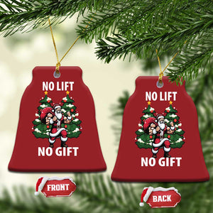 Xmas Santa Gymer Christmas Ornament No Lift No Gift Bodybuilding TS09 Bell Flake Red Print Your Wear