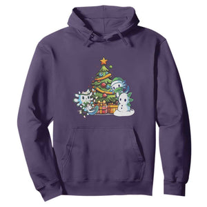 Cute Axolotl Christmas Tree Hoodie TS09 Purple Print Your Wear