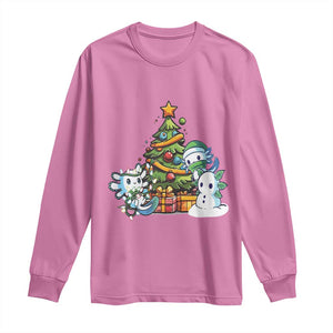 Cute Axolotl Christmas Tree Long Sleeve Shirt TS09 Azalea Print Your Wear