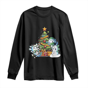 Cute Axolotl Christmas Tree Long Sleeve Shirt TS09 Black Print Your Wear