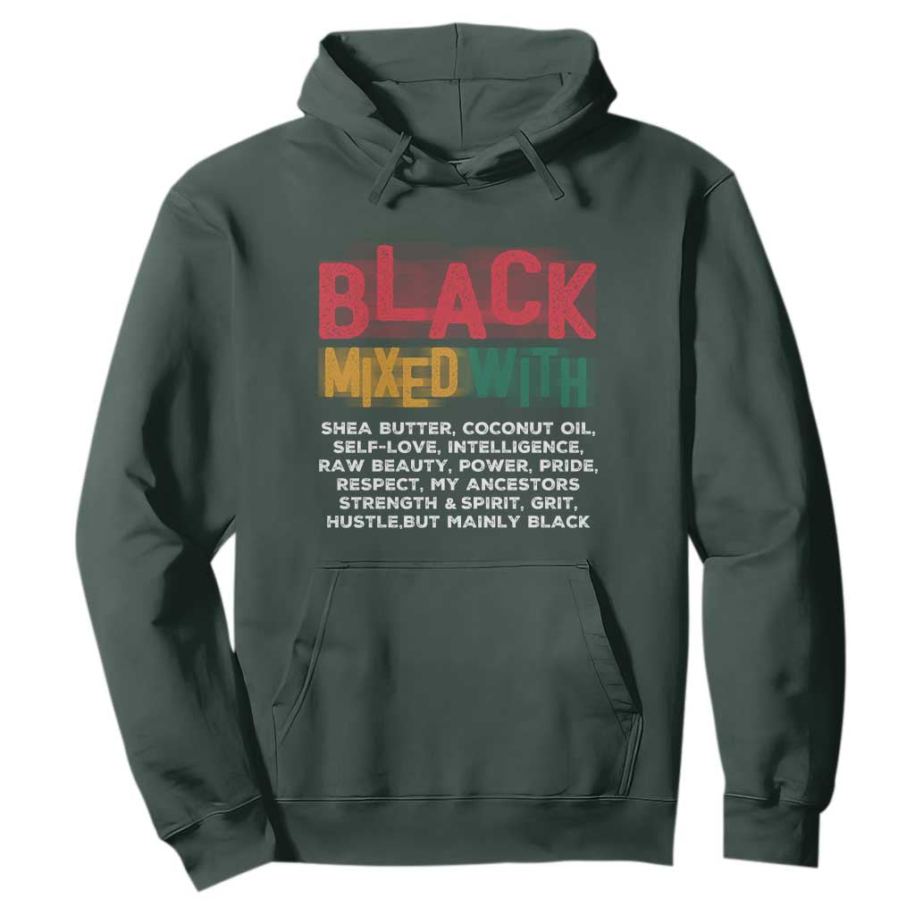 Funny Black Pride Hoodie Yes I'm Mixed With Black TS09 Dark Forest Green Print Your Wear