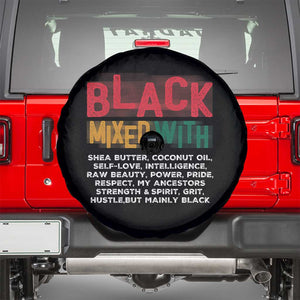 Funny Black Pride Spare Tire Cover Yes I'm Mixed With Black TS09 Black Print Your Wear