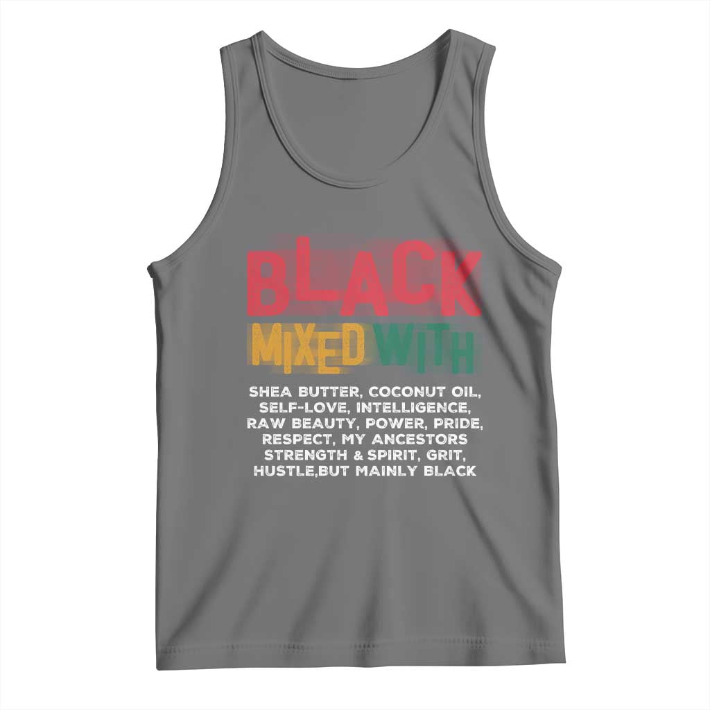 Funny Black Pride Tank Top Yes I'm Mixed With Black TS09 Black Heather Print Your Wear