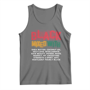 Funny Black Pride Tank Top Yes I'm Mixed With Black TS09 Black Heather Print Your Wear