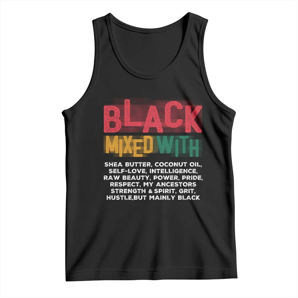 Funny Black Pride Tank Top Yes I'm Mixed With Black TS09 Black Print Your Wear