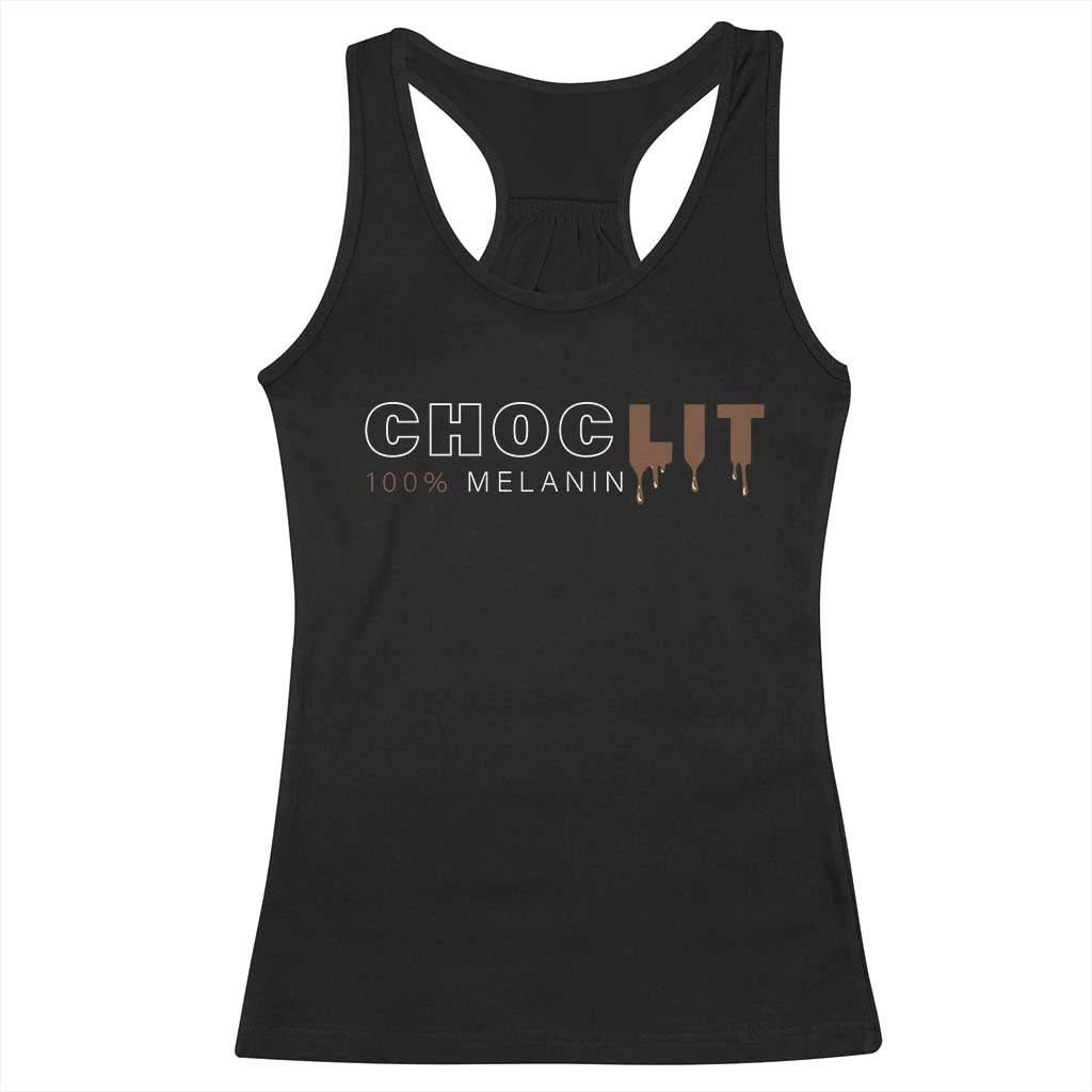 Black Pride Racerback Tank Top Choclit 100% Melanin African American TS09 Black Print Your Wear
