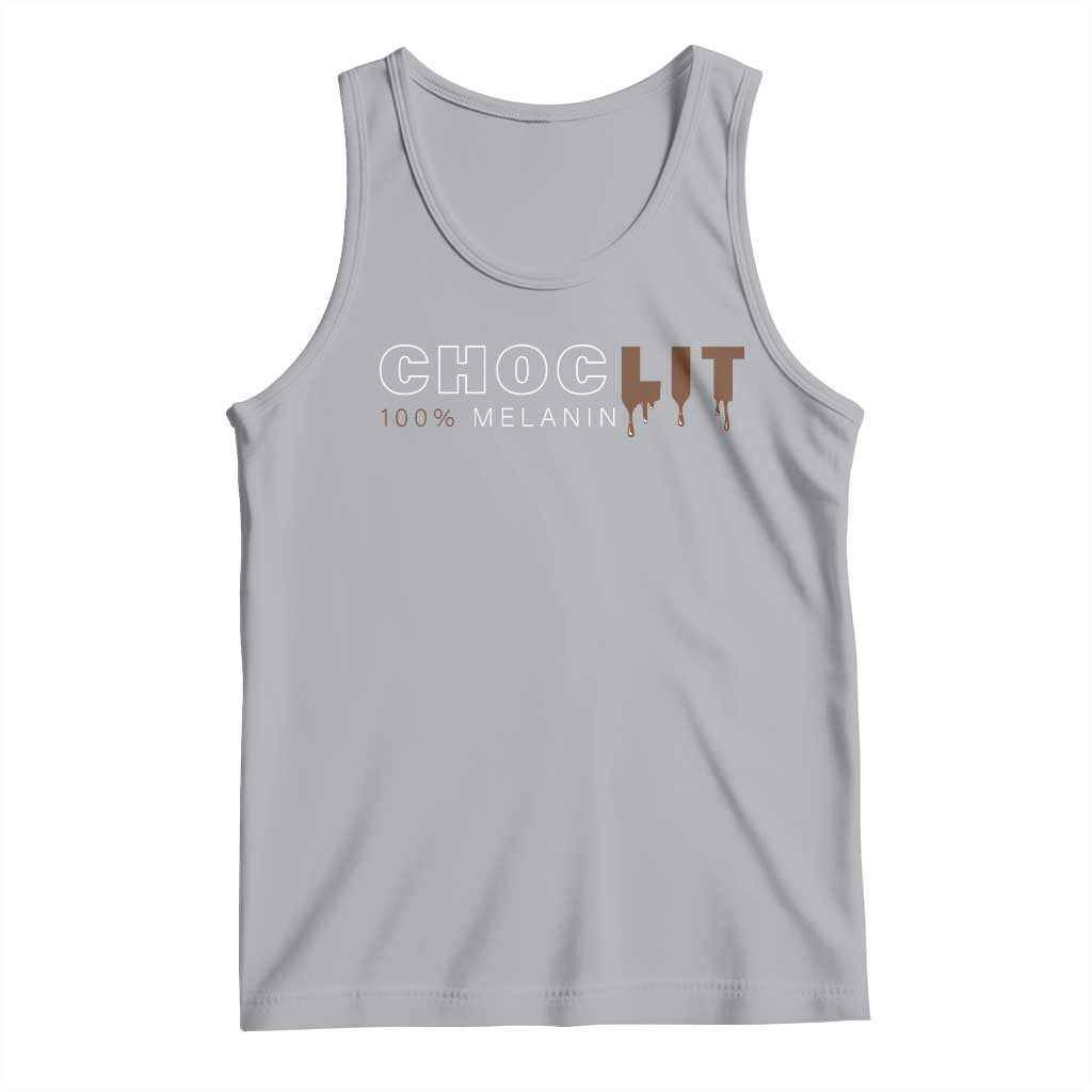 Black Pride Tank Top Choclit 100% Melanin African American TS09 Athletic Heather Print Your Wear