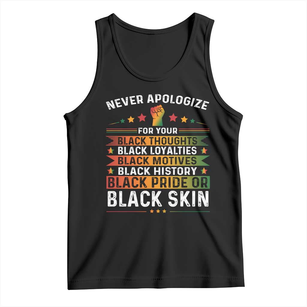 Black Pride Tank Top Never Apologize For Your Blackness Black History Month TS09 Black Print Your Wear