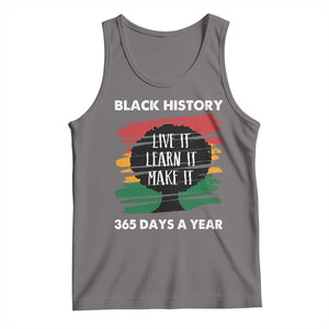 Black History Inspirational Tank Top Live It Learn It Make It TS09 Deep Heather Print Your Wear