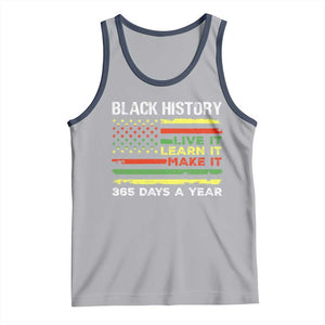 Black History Month Tank Top Live It Learn It Make It African American TS09 Athletic Heather Navy Print Your Wear