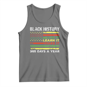 Black History Month Tank Top Live It Learn It Make It African American TS09 Black Heather Print Your Wear