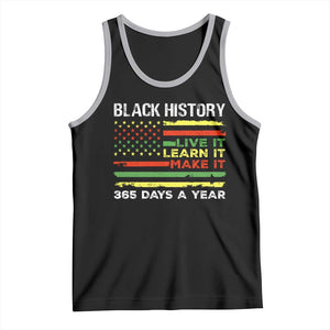 Black History Month Tank Top Live It Learn It Make It African American TS09 Black Athletic Heather Print Your Wear