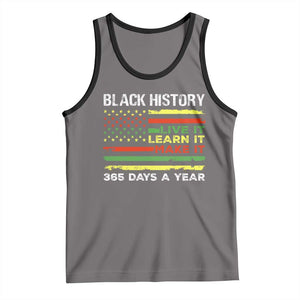 Black History Month Tank Top Live It Learn It Make It African American TS09 Deep Heather Black Print Your Wear