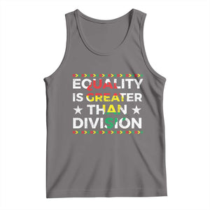 Black History Month Tank Top Equality Is Greater Than Division TS09 Deep Heather Print Your Wear