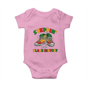 Stepping Into Black History Month Baby Onesie TS09 Light Pink Print Your Wear