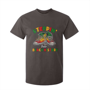 Stepping Into Black History Month T Shirt For Kid TS09 Dark Chocolate Print Your Wear