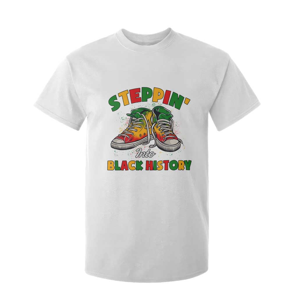 Stepping Into Black History Month T Shirt For Kid TS09 White Print Your Wear