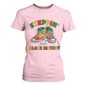 Stepping Into Black History Month T Shirt For Women TS09 Light Pink Print Your Wear