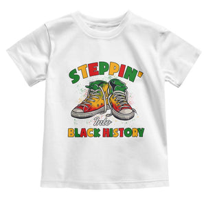 Stepping Into Black History Month Toddler T Shirt TS09 White Print Your Wear