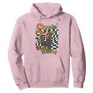 Stepping Into Black History Month Hoodie African American Women Melanin Pride TS09 Light Pink Print Your Wear