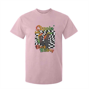 Stepping Into Black History Month T Shirt For Kid African American Women Melanin Pride TS09 Light Pink Print Your Wear