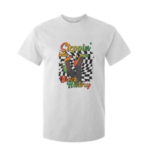 Stepping Into Black History Month T Shirt For Kid African American Women Melanin Pride TS09 White Print Your Wear