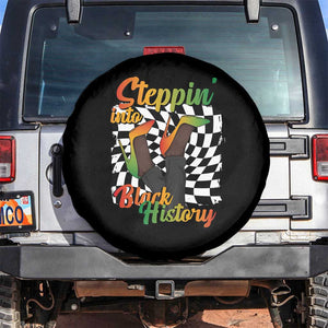 Stepping Into Black History Month Spare Tire Cover African American Women Melanin Pride TS09 No hole Black Print Your Wear