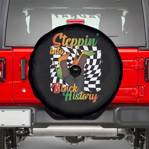 Stepping Into Black History Month Spare Tire Cover African American Women Melanin Pride TS09 Black Print Your Wear