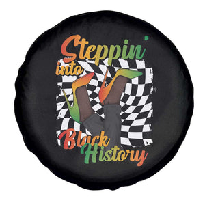 Stepping Into Black History Month Spare Tire Cover African American Women Melanin Pride TS09 Print Your Wear